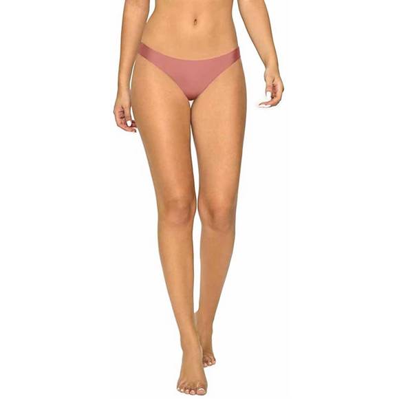 NEW PQ SWIM teeny reversible seamless scoop low rise bikini bottoms in dusty ros - Picture 1 of 1